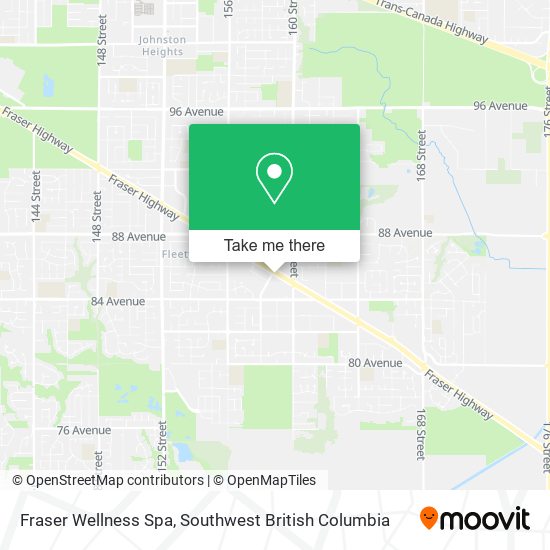 Fraser Wellness Spa map