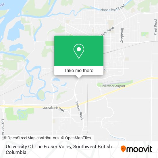 University Of The Fraser Valley map