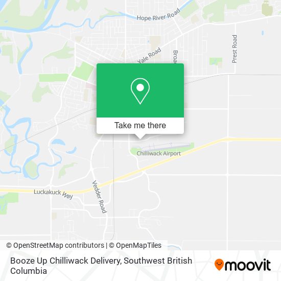 Booze Up Chilliwack Delivery map