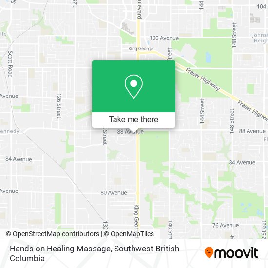 Hands on Healing Massage map