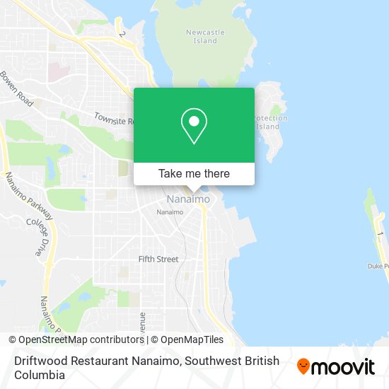 Driftwood Restaurant Nanaimo map