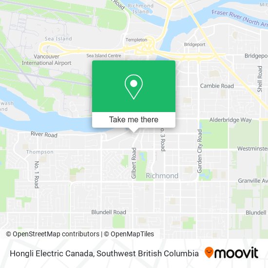 Hongli Electric Canada map