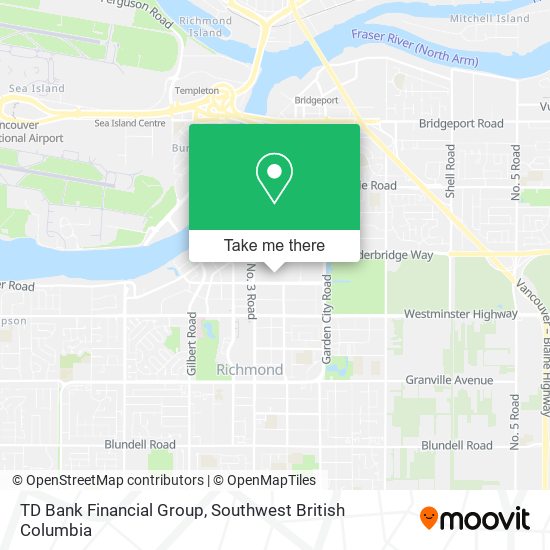 TD Bank Financial Group map