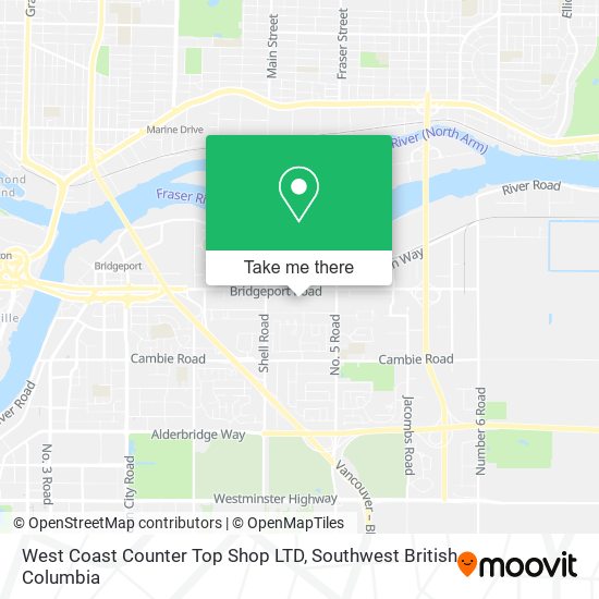 West Coast Counter Top Shop LTD map