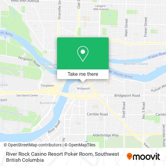 River Rock Casino Resort Poker Room map