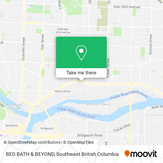 BED BATH & BEYOND map