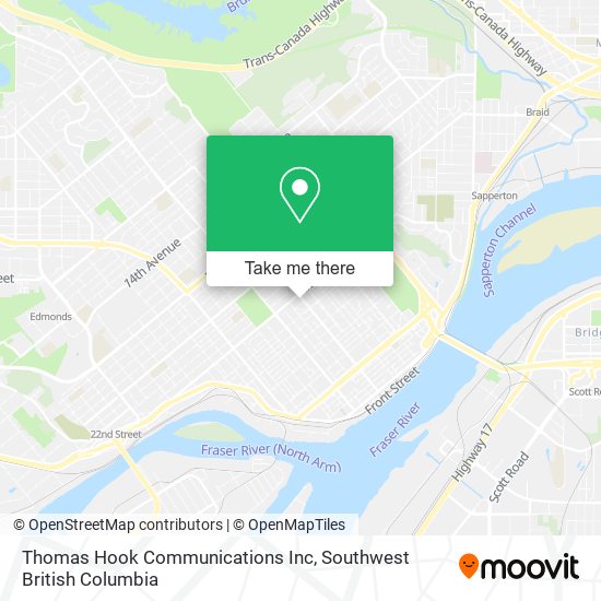 Thomas Hook Communications Inc map