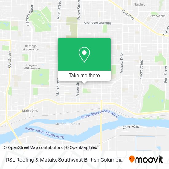 RSL Roofing & Metals map