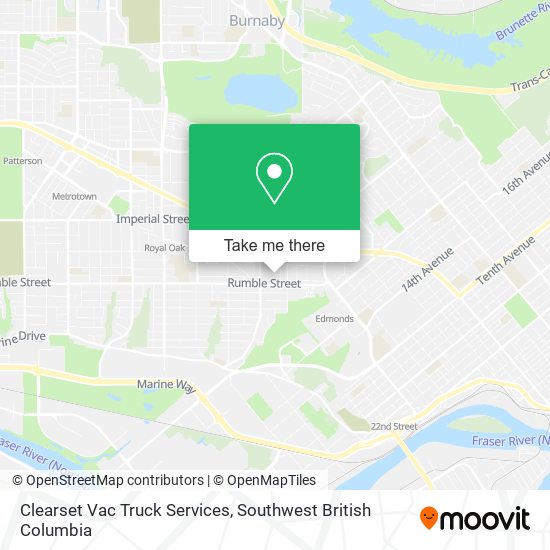 Clearset Vac Truck Services map