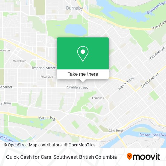 Quick Cash for Cars map