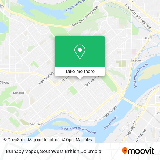 Burnaby Vapor map