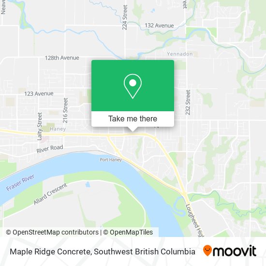 Maple Ridge Concrete map