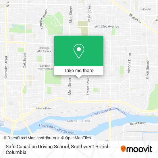 Safe Canadian Driving School map