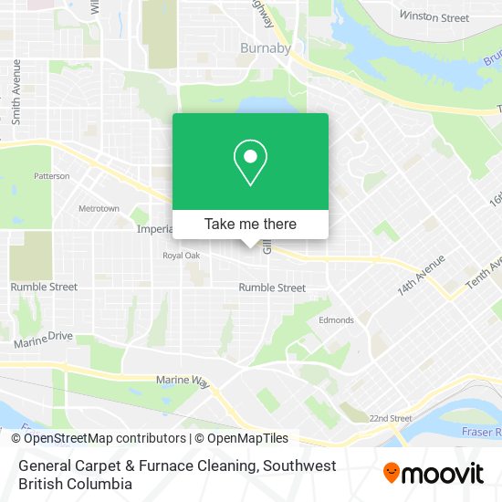 General Carpet & Furnace Cleaning map