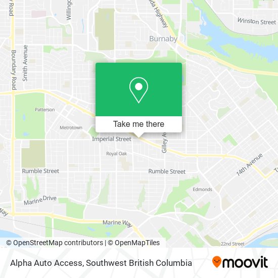 Alpha Auto Access map