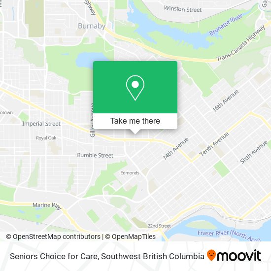 Seniors Choice for Care map