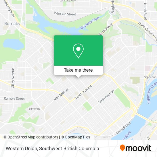 Western Union map