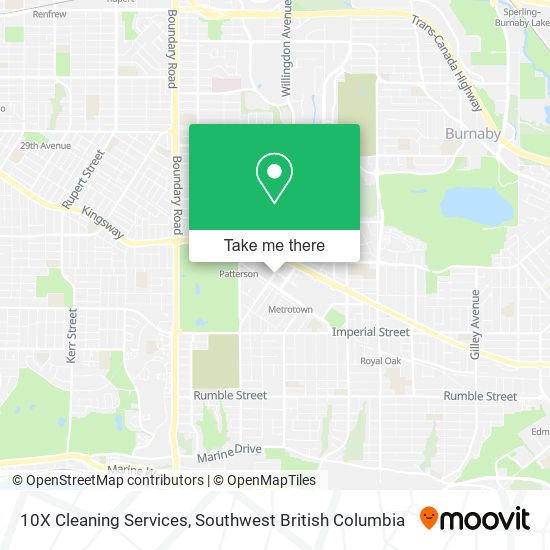 10X Cleaning Services map