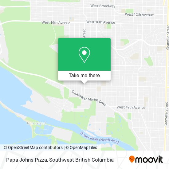 Papa Johns Pizza map