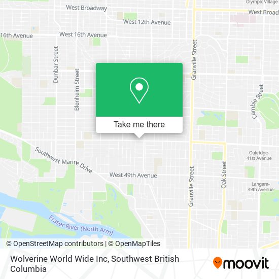 Wolverine World Wide Inc map