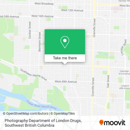 Photography Department of London Drugs map