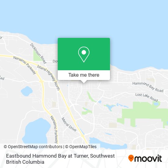 Eastbound Hammond Bay at Turner map