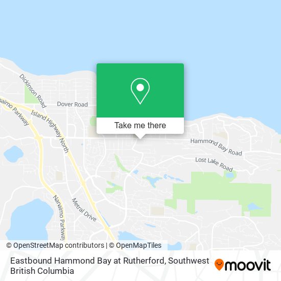 Eastbound Hammond Bay at Rutherford map