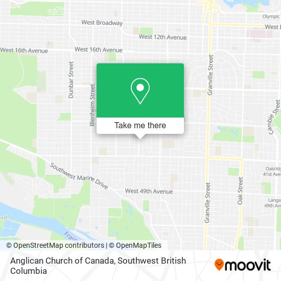 Anglican Church of Canada map