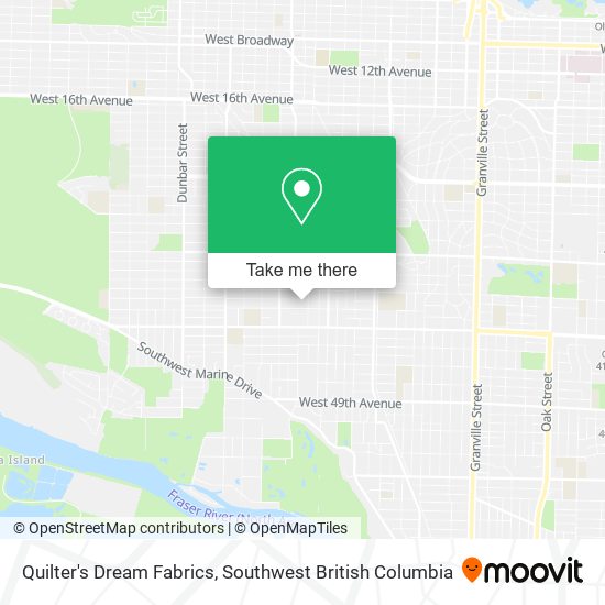 Quilter's Dream Fabrics map