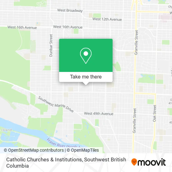 Catholic Churches & Institutions map