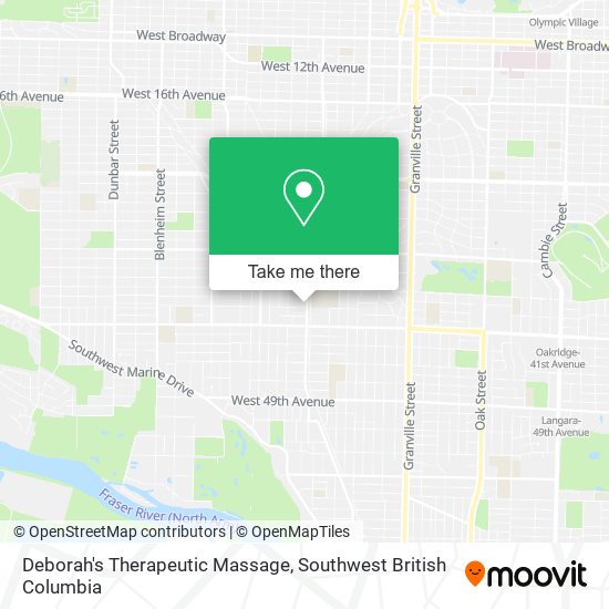 Deborah's Therapeutic Massage map