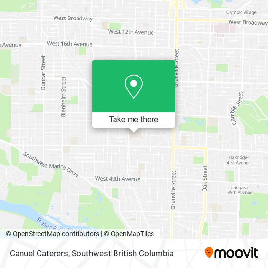 Canuel Caterers map