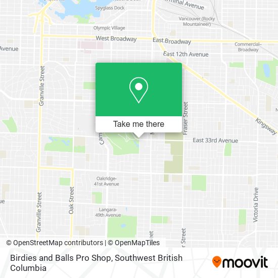 Birdies and Balls Pro Shop map