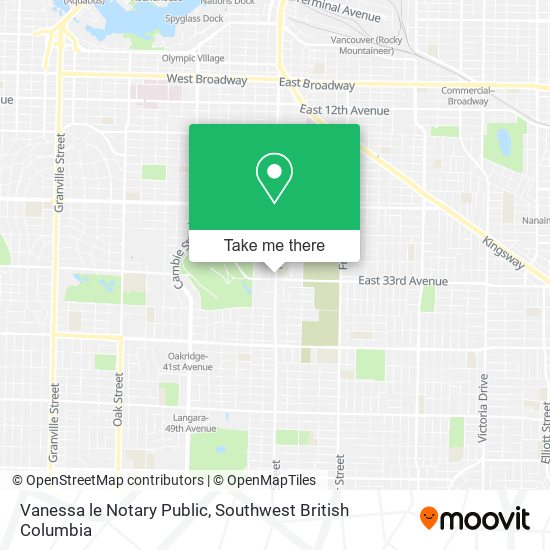 Vanessa le Notary Public map