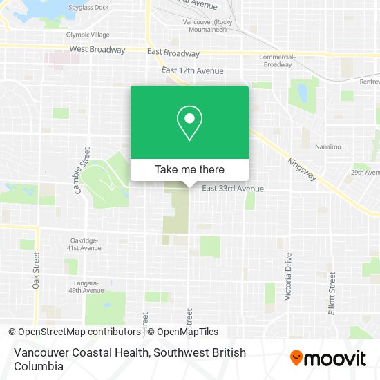 Vancouver Coastal Health map