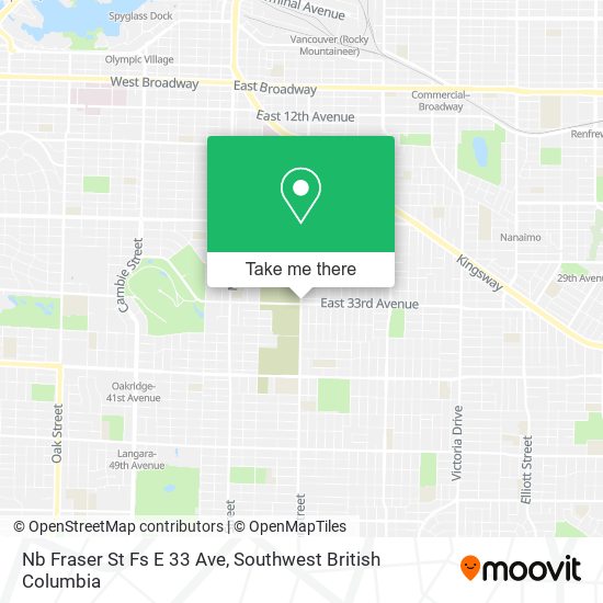 Nb Fraser St Fs E 33 Ave map