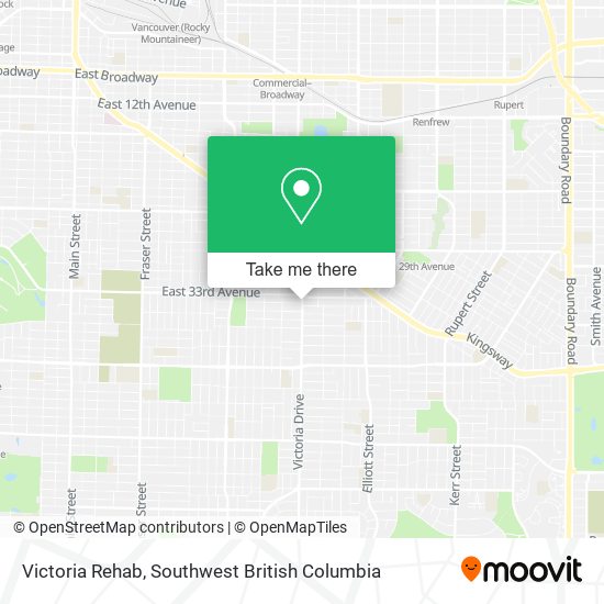 Victoria Rehab map