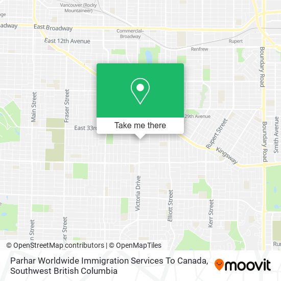 Parhar Worldwide Immigration Services To Canada map