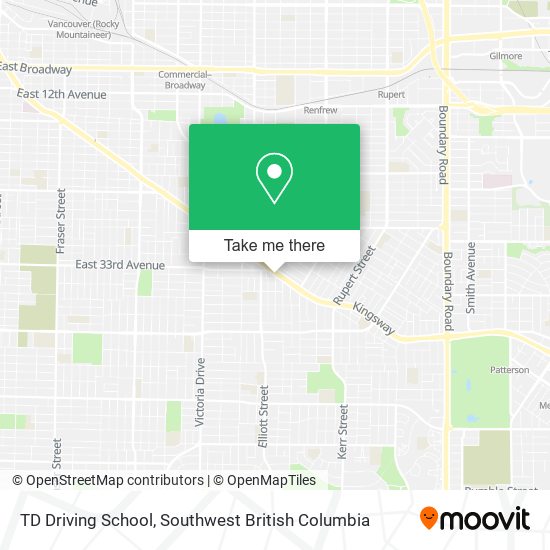 TD Driving School map