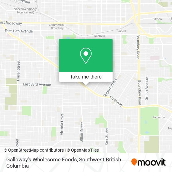 Galloway's Wholesome Foods map