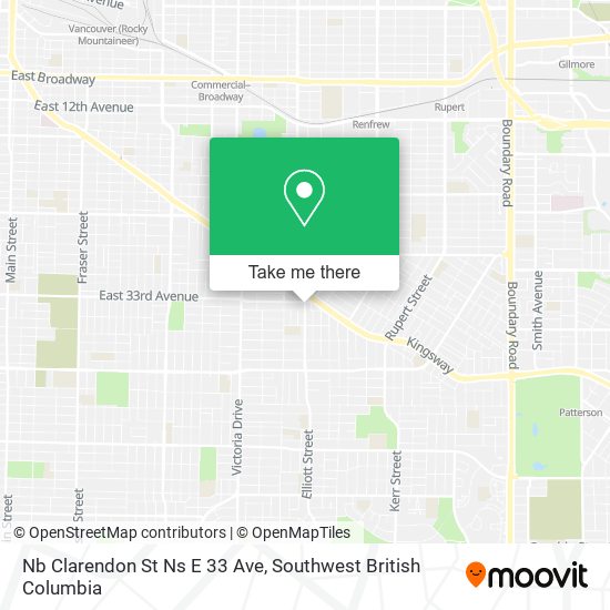 Nb Clarendon St Ns E 33 Ave map