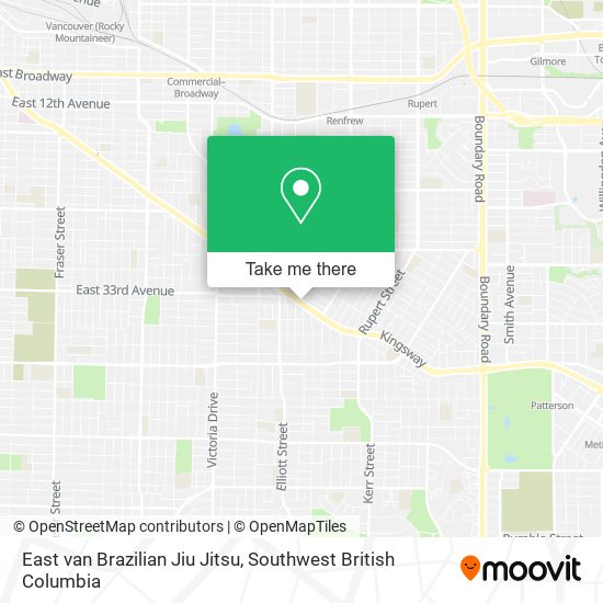 East van Brazilian Jiu Jitsu map