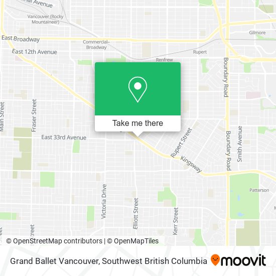 Grand Ballet Vancouver map