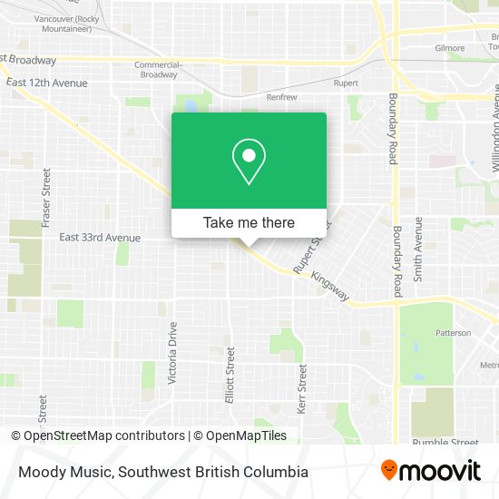 Moody Music map