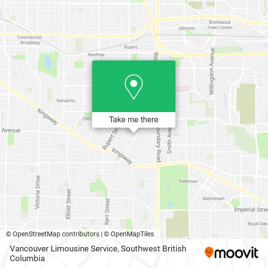 Vancouver Limousine Service map