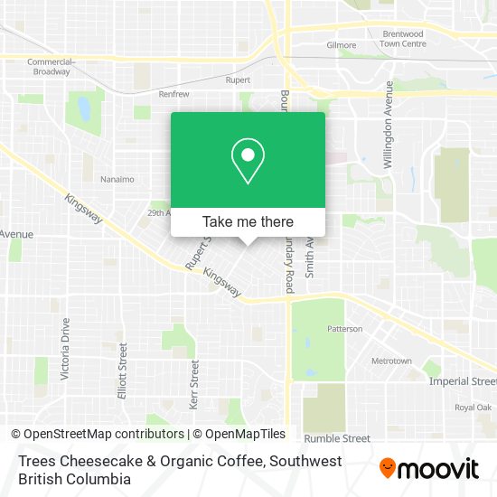 Trees Cheesecake & Organic Coffee map