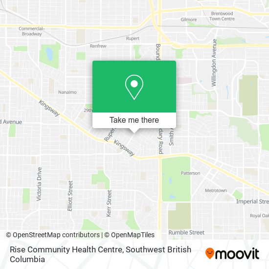 Rise Community Health Centre map