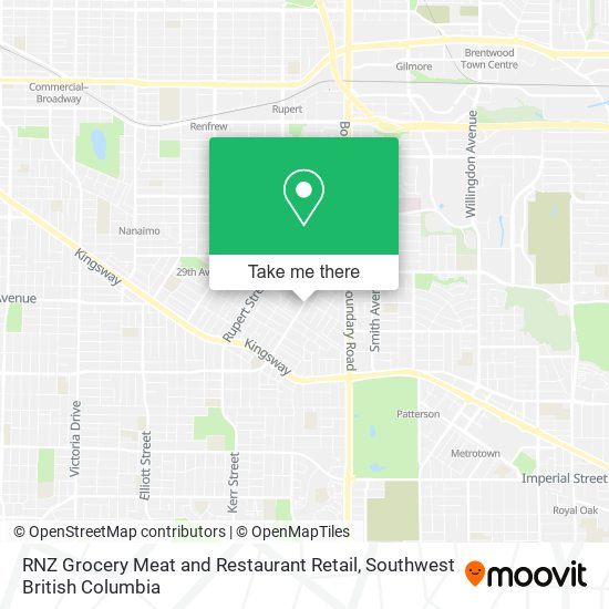 RNZ Grocery Meat and Restaurant Retail map