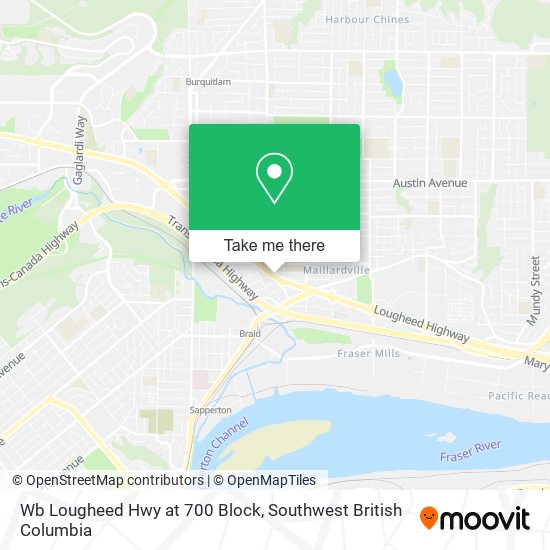 Wb Lougheed Hwy at 700 Block map