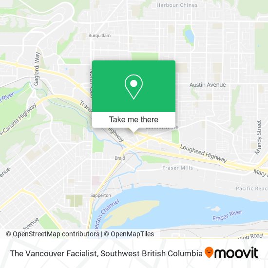 The Vancouver Facialist map